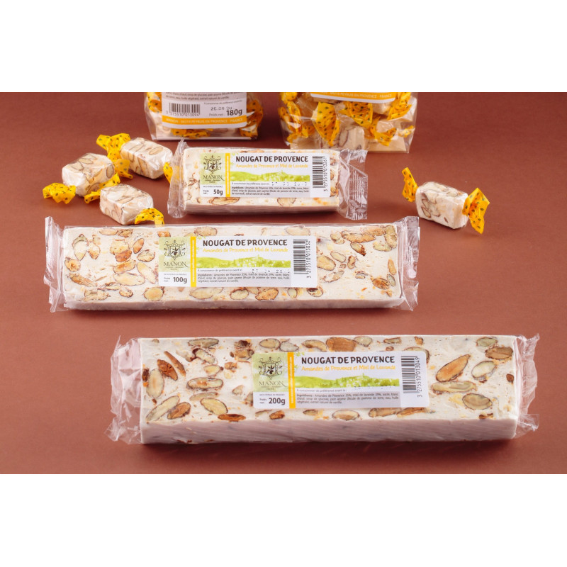 White nougat bar from Provence - 200g White nougat bar from Provence - 200g